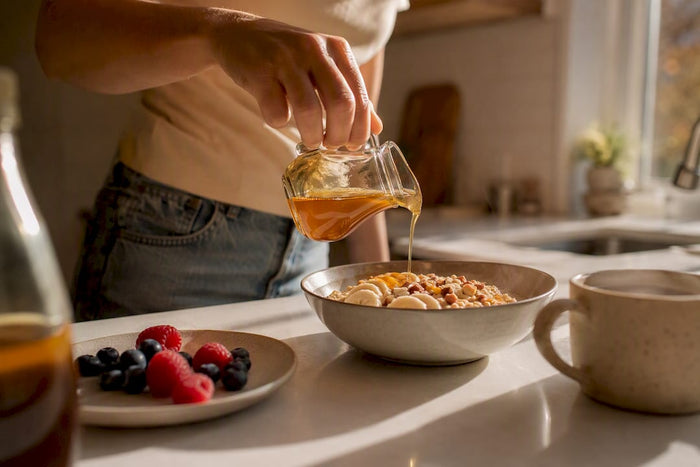 FOS Powered Low Fructose Sweetener for Slow Family Mornings