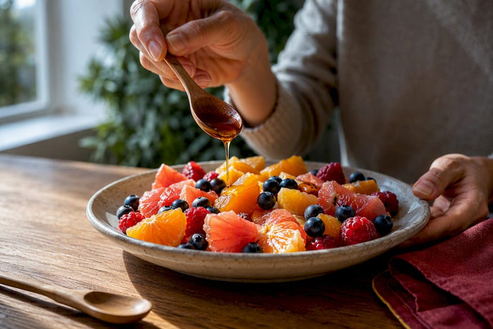Families: Start Yacon Syrup on Fruit at 1 tsp for Slow Mornings